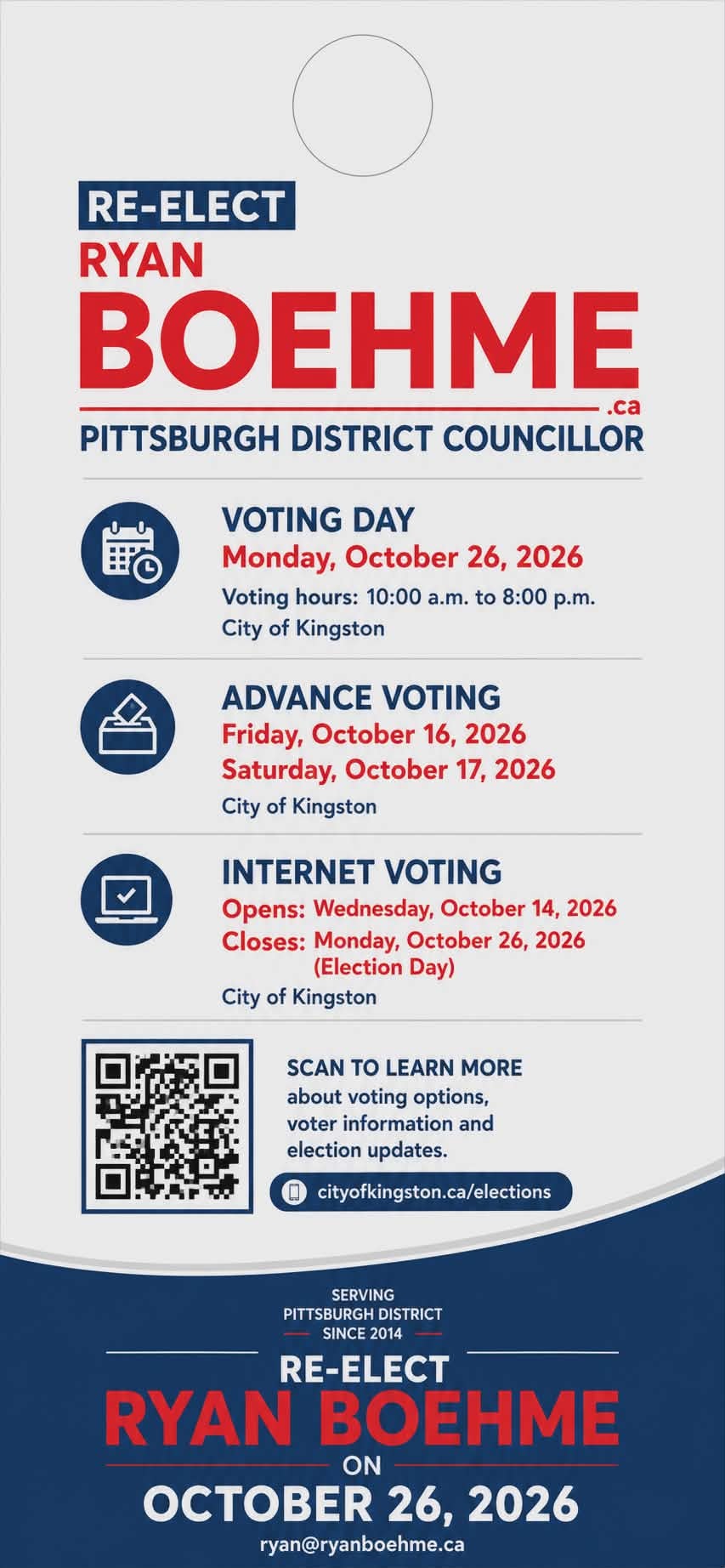 Voting information for Pittsburgh District — Voting Day Monday October 26 2026, Advance Voting October 16–17, Internet Voting October 14–26